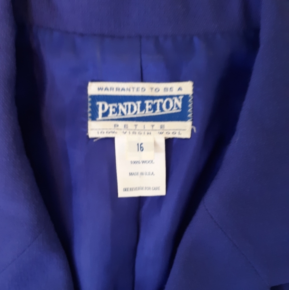 Pendleton vintage wool blazer skirt suit 16P *C1 - Picture 4 of 5